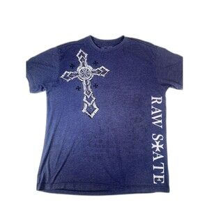 Raw State Shirt Mens XXL Cross Wings Redemption House Holy Edgy Y2K Emo Goth